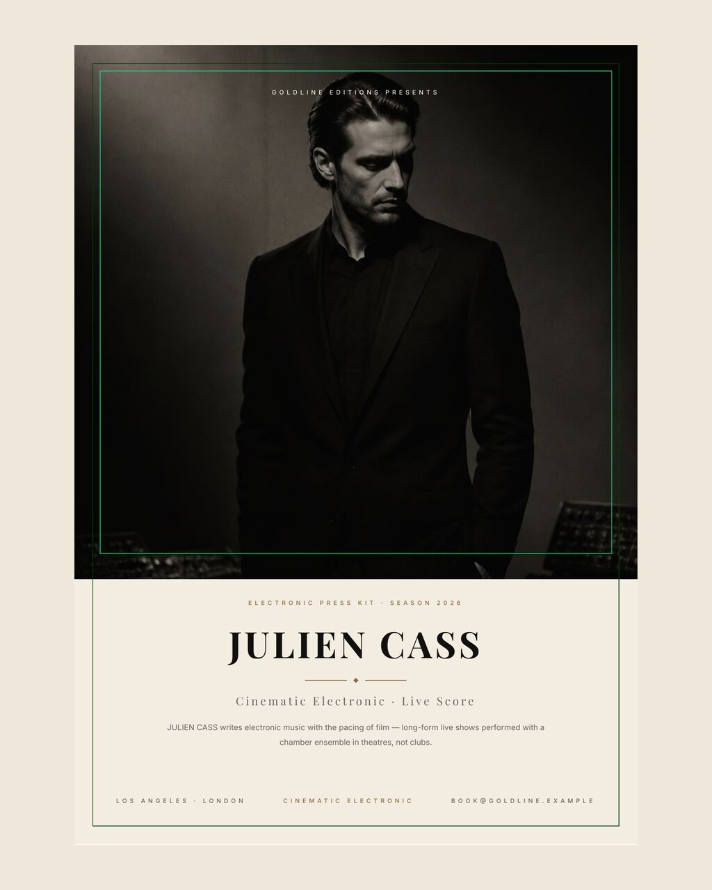 HOLLYWOOD press kit template preview